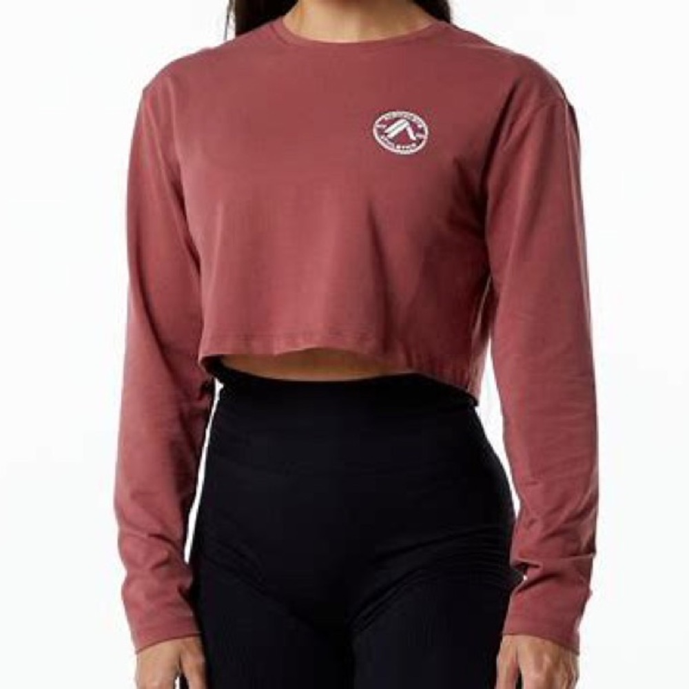 Alphalete Dynasty LS Crop Tee - Gingerbread